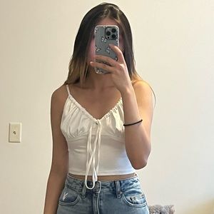 White crop top